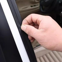 Two Automotive Door Weather strips Designed to Ensure a Tight Door Seal, Reducing Noise, Dust, and Water Leaks (Unknown Car Model and Item Brand) Black, 2 Pcs