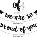 3 x Banner for Graduation Party/Grad Party Decorations- We are So Proud of You (Black)