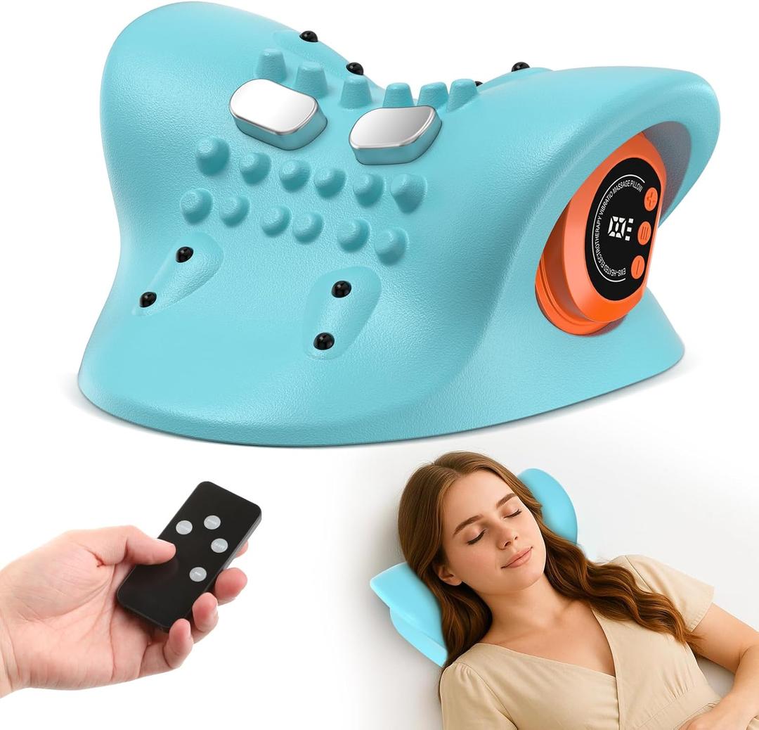 Neck Massager 2025 New Upgrade 3 in 1 Portable Massager with Heat &Comfortable StretchingAdjustable Intensity for Neck & Shoulder Relaxation at Home, Office, Travel
