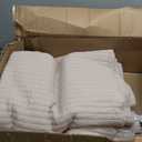 WDCOZY 100% Cotton King Size Quilt Set - Beige Neutral Striped Pick Stitch Soft Lightweight Bedspread, Textured Like Linen, Farmhouse Country Rustic Coverlet, Shabby Chic Gauze Bedding, 3 Pieces (King (106"x96"), Linen (Warm Yellow Tint))