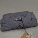 PJ PAUL JONES Mens Linen Shirts Long Sleeve Button Down Shirt Casual Fitted Shirt Fashion Men Clothing Navy Blue Shirt M