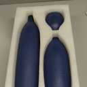 Matte Blue Vase Set Navy Blue Decor Coastal Decor Vases for Kitchen Island Living Room Office Table Fireplace Mantle Decorations & Bathroom Shelf Decor Centerpiece Table Decorations Ceramic