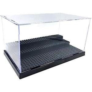 Display Case for Minifigure Action Figures Blocks, Display Box Storage for Lego Minifigures, Fit for Lego Lovers,Black