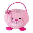 Easter Eggs Basket - 3D Cute Plush Empty Bucket with Foldable Ears - Perfect for Girls & Boys Easter Egg Hunts - Easter Baskets for Kids (2024 Pink)