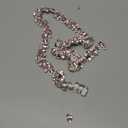 Uxcell Rhinestone Claw Chain, 1 Yard 2.2cm Width Flower Diamond Crystal Code Trim Chains for DIY Necklace Ribbon Cloth Accessories, Silver+Pink