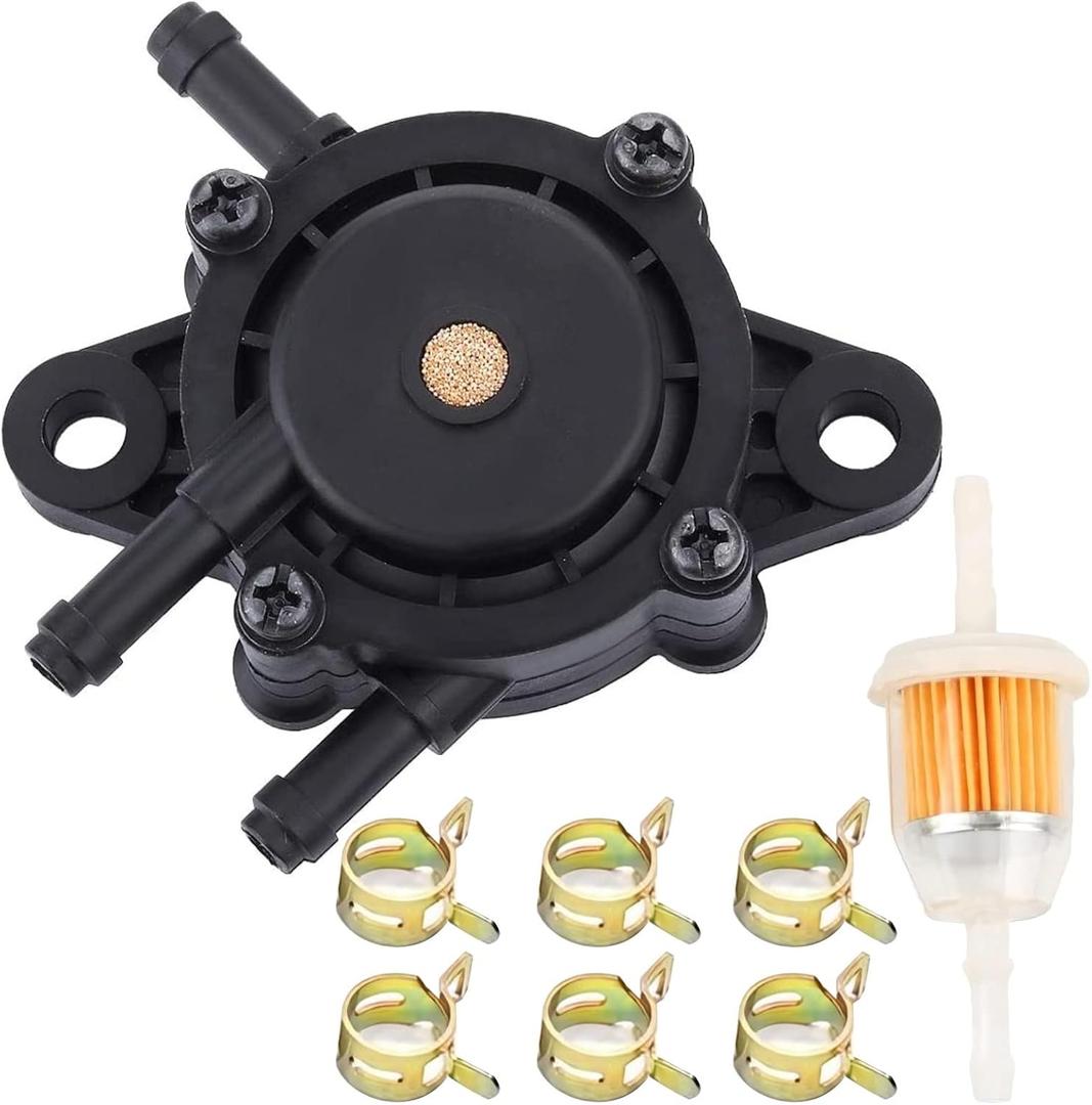 Replace Fuel Pump 691034 692313 Briggs 808492 597338 Kohler 17hp-27hp For Lawn Mower Tractor Golf Cart Engine and Kawasaki Cub Cadet Craftsman Starter Vacuum Fuel Pump (A Set)
