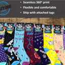 Mens Funny Golf Socks Sports Crews for Guys with Fun Clubhouse Sayings (Green)