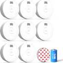 SITERWELL Smoke Detector, Smoke Detector 10 Year Battery with Photoelectric Sensor, Fire Alarm with Low Battery and Fault Warning for House and Bedroom, UL217-9th Listed, GS525A, 8 Packs
