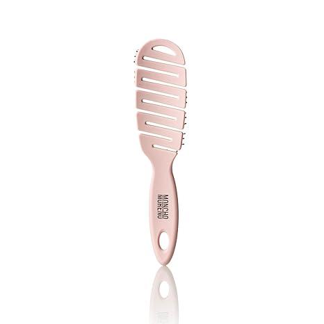 MONCHO MORENO Magic Brush  Professional Detangling Hair Brush for Dry Hair, AntiBreakage & AntiFrizz Brush for Fine, Thick & Curly Hair, Adds Shine (Pink)