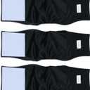 Teamoy 3 Pack Male Dog Diaper Wrap, Washable Puppy Belly Bands, Super-Absorbent and Comfortable(L1,16-20" Waist, Black)
