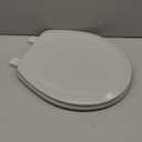 Mayfair Cameron Silver Toilet Seat, Non Slip Heavy Duty Wood, Easy Clean, Made in USA, Round