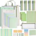 Colarr 54 Pcs Aesthetic College School Supplies Back to School Set,Green