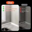 157 Inch Silicone Flexible Quarter Round Molding, Flexible White Rubber Trim, Peel and Stick Bendable Trim for Floors, Bathrooms, Kitchens, Doors, Self-Adhesive Rubber Molding