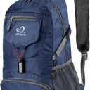 WATERFLY Small Lightweight Packable Backpack: 20l Ultra Light Foldable Travel Hiking Camping Daypack Day Pack for Man Woman (Dark Blue)
