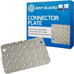 Grit Guard Dual Bucket Dolly Connector Plate, Connect 2 Bucket Dollies, Heavy-Duty Aluminum Plate, Works with 2 & 3 Casters, Auto Detailing, Car Wash Essentials Grit Guard Dual Bucket Dolly Connector Plate, Connect 2 Bucket Dollies, Heavy-Duty Aluminum Plate, Works with 2 & 3 Casters, Auto Detailing, Car Wash Essentials