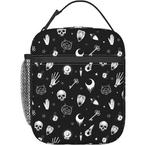 Gothic Skull Lunch Bag Insulated Reusable Lunch Box Thermal Cooler Tote For Men Women Work Travel Picnic Hiking