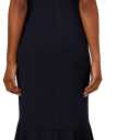 Adrianna Papell Studio Women's Ruffle Flounce Crepe Gown, Midnight, 16