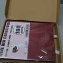 Weyew WineRed Cardstock 8.5" x 11", 65lb/180gsm, 100 Sheets, Box Packed | Printable Burgundy Cardstock, Premium Matte, For DIY Craft, Blank Invitation Paper