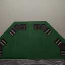 Brybelly 48" Green Octagon Folding Poker and Blackjack Table Top with Carrying Case