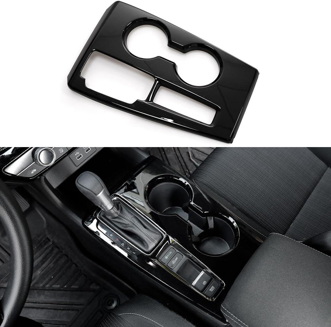 YINGTUU for Honda 11th Gen Civic 2022 2023 2024 2025 Accessories Car Gear Shift Panel Cover Decals Glossy Black Style