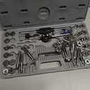 60-Pc Master Tap and Die Set - Include SAE Inch Size #4 to 1/2 and Metric Size M3 to M12, Coarse and Fine Threads | Essential Threading Rethreading Tool Kit with Complete Accessories and Storage Case