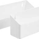 Knape & Vogt PSF11SH-2-W Polymer Sink Front Tray with Hinges Cabinet Organizer, 3 by 11 by 2-Inch