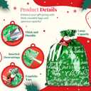 HADAYAKI 38PCS Christmas Drawstring Gift Bags with JUMBO Size and Assorted Sizes for Holiday Gift Wrapping