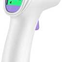 Forehead Thermometer for Adults, Kids & Babies, No-Touch Digital Thermometer with LCD Backlight Display, FSA HSA Eligible, Fever Alarm and 1s Instant Reading - Purple