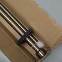 Long Curtain Rods for Windows 72 to 144", 1-Inch Antique Bronze Blackout Curtain Rods with Aluminum Brackets and End Cap Finials, Adjustable Drapery Rods for Sliding Glass Door/Bedroom/Kitchen Etc.