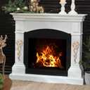 2 Pcs Wood Carved Onlay Wooden Appliques Versailles Medium Ribbon with Bow Drop Onlay Furniture Decals Bow Decor for Home Wall Door Dresser Bed Mantel Cabinet, 12.36 x 4.92 Inch