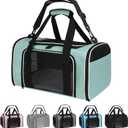 Carriers Soft-Sided Large Pet Carrier for Cats Dogs Small Animals Up to 25Lbs,Top Load Carrier,Ventilated Design,Portable Cat Carrier Airline Approved(X-Large,Green)
