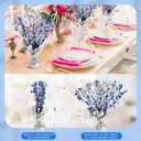 12 Pack Metallic Foil Spary Centerpieces for Tables, Silver NavyBlue Centerpieces for Tables Decorations, Star Brust Table Centerpieces for Birthday Graduation Wedding Baby Shower Party
