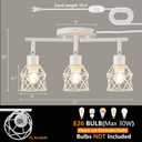 Dimmable White Plug in Track Lighting Kit,3 Light Plug in Ceiling Light with 16.5' Cord,Flexibly Rotatable Light Head,Modern Industrial Farmhouse Style(Bulbs Not Included)