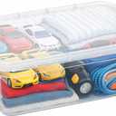 Superio 13.7 Qt Clear Plastic Storage Bins with Lids and Latches, Organizing Containers, Stackable Plastic Bin for Home, Garage, School, and Office (17.5" x 12" x 5.25")