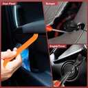 620PCS Auto Retainer Clips Kit with Trim Removal Tools and 3-Layer Organizer Box, 16 Sizes Black Push Type Rivets Fasteners for Car Bumper, Fender, Door Panel and Interior Repair