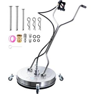 24" Pressure Washer Surface Cleaner with 4 Wheels, Surface Cleaner for Pressure Washer, Stainless Steel Dual Handle Power Washer Surface Cleaner for Concrete, Driveway, Patio, Sidewalk