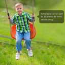 SELEWARE Heavy Duty Swing Seat for Adults Kids Tree Swing with Weather Proof Ropes Swing Set Accessories for Backyard Patio Garden Playground, Height Adjustable Orange