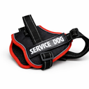 voopet Service Dog Harness, Professional Service Dog Vest Harness for Small Dogs, Reflective Breathable and Adjustable No Pull/Choke ESA Essential Harness (Small (Pack of 1), Red_Black)