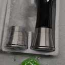 HOME EC Stainless Steel Salt and Pepper Grinder Set of 2 - Adjustable Ceramic Sea Salt Grinder & Pepper Grinder - Glass Salt and Pepper Shakers - Pepper Mill & Salt Mill W/Funnel - Black and White