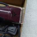 Andis 68530 Excel Professional 5-Speed Detachable Blade Clipper Kit - Animal/Dog Grooming, Rotary Motor, Soft-Grip Anti-Slip Housing, 14-Inch Cord, for All Coats & Breeds, SMC, Burgundy