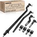 A-Premium Set of 8, Front Upper Lower Ball Joint, Inner Outer or At Pitman Arm Tie Rod End, Compatible with Ford F-250 Super Duty 1999-2004, F-350 Super Duty 1999-2004, Excursion 2000-2005, 4WD