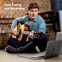 UGREEN 1/8 to 1/4 Stereo Cable 3.5mm TRS to 6.35mm Audio Cable Guitar to Aux Male Cord with Zinc Alloy Housing and Nylon Braid for Guitar, Laptop, Home Theater Devices, Speaker and Amplifiers 6.6FT