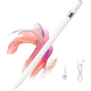 Stylus Pen for iPad 2024-2025 Release, 4X USB-C Fast Charging Pencil Pro for iPad 11/10/9/8/7/6th Gen, Magnetic Attachment/Tilt/Palm Rejection iPad Accessories for Pro 12.9/11/13-inch M5/M4(2018-2025)