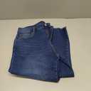 Sidefeel Women's Capri Jeans High Waisted 2025 Summer Fashion Straight Leg Raw Hem Denim Capri Pants (14, Blue)