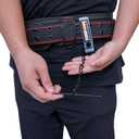 MELOTOUGH Tape Thong for Tool Belt Waist Electrical Tape Strap Chain with Keyring and trigger snap hook for Belt (Grey Color, 2)