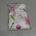 Riyidecor Floral Flower Curtains Short Small Plants Botanical Leaves Leaf Rod Pocket Colorful Watercolor Women Girls Pink Green Bedroom Living Room Treatment Fabric 2 Panels 26Wx36H Inch