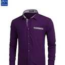 Enlision Dress Shirt for Men Button Down Long Sleeve Shirt Business Casual Inner Contrast Collar Wedding Shirts Regular Fit