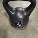 ALTLER Vinyl Plastic Concrete Kettlebell 10-50LBS Safe Strength Training Kettlebell Anti-Slip Grip Weight for Home Workouts and Men/Women/Beginners