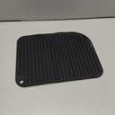 Quccefods 2 Pack Heat Resistant Mat Large Silicone Hot Hair Tools Holder for Curling Irons Flat Iron Hair Styling Tools Mat Portable Vanity Pad (Black)