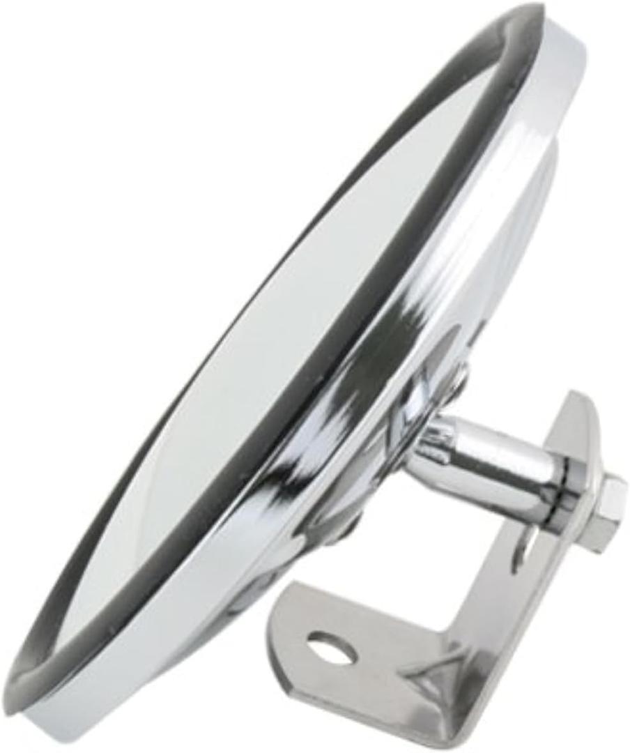 Grand General 33270 Chrome 5" Convex Blind Spot Mirror with "L" Bracket